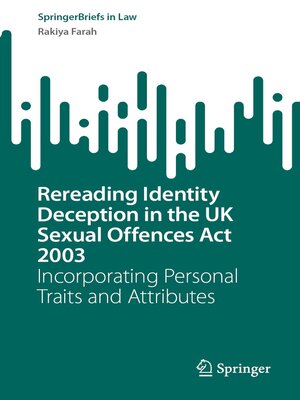cover image of Rereading Identity Deception in the UK Sexual Offences Act 2003